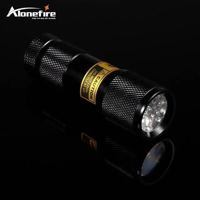 Alt view image 8 of 10 - 9 LED uv led 9led 365-370nm flashlight Blood check ultra violet for cat urine detector