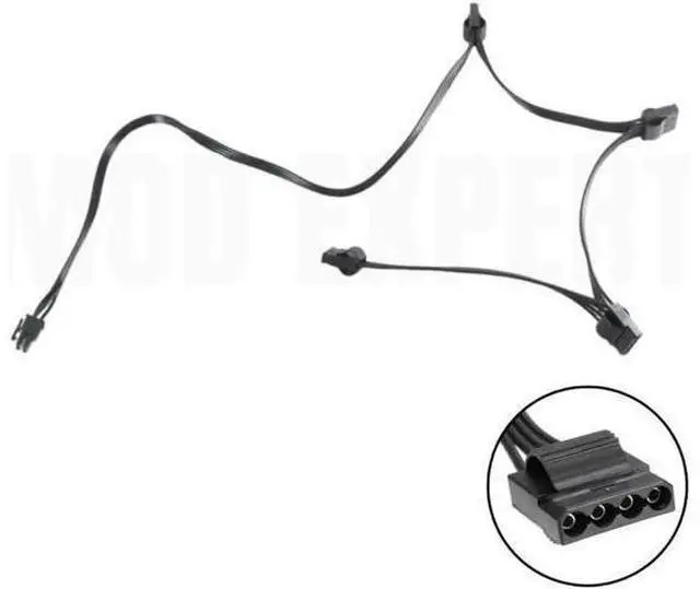 Alt view image 10 of 12 - Original Seasonic 4 Molex IDE 4Pin Female Modular Power Cable for Seasonic FOCUS PLUS 1000W 850W 750W 650W 550W Platinum Power