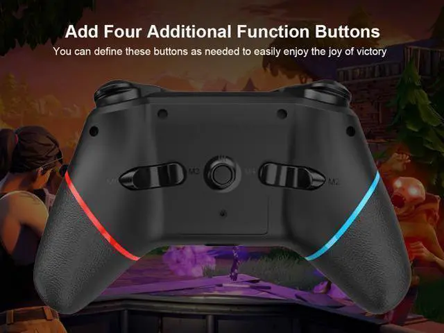 Alt view image 12 of 14 - Switch Pro Controller with 4 Additional Programming Buttons, Up to 20H Battery Life, Adjustable Turbo, 4 Level Vibration Feedback, 6-Axis Gyro, GCHT Wireless Controller for Switch/Switch Lite