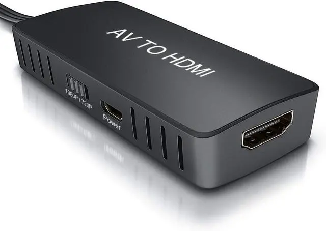 Alt view image 10 of 14 - RCA to HDMI Converter Composite to HDMI Adapter AV to HDMI Support 1080P PAL/NTSC Compatible with PS one PS2 PS3 STB Xbox VHS VCR Blue-Ray DVD Players