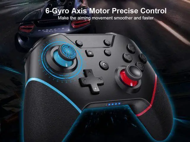 Alt view image 14 of 14 - Switch Pro Controller with 4 Additional Programming Buttons, Up to 20H Battery Life, Adjustable Turbo, 4 Level Vibration Feedback, 6-Axis Gyro, GCHT Wireless Controller for Switch/Switch Lite
