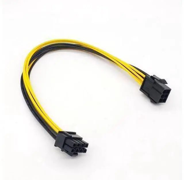 Alt view image 2 of 2 - Graphics Card 6PIN To 8pin Server Power Conversion Board 6PIN To 6+2P Graphics Card Power Supply Extension Cable 18awg(0.5m)