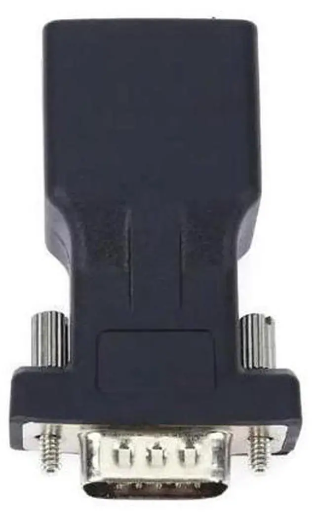 Alt view image 2 of 2 - RJ45 to RS232 Extender Male to LAN CAT5 CAT6 RJ45 Network Ethernet Cable Female Adapter Computer Extra Switch Converter