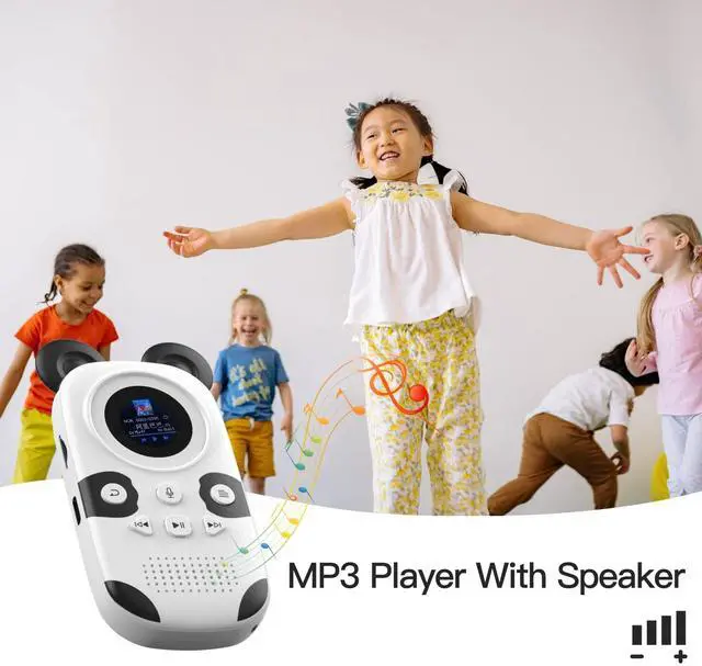 Alt view image 9 of 10 - RUIZU 64GB MP3 Player for Kids, Cute Panda Portable Music Player MP3, Child MP3 Player with Bluetooth 5.0, Speaker, FM Radio, Voice Recorder, Alarm Clock, Stopwatch, Pedometer, Support up to 128GB