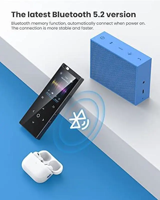 Alt view image 9 of 14 - 128GB MP3 Player, DODOSOUL Music Player with Bluetooth 5.2, Shuffle, Single Loop, FM Radio, Built-in HD Speaker, Voice Recorder, Mini Design, HiFi Sound, Ideal for Sport, Earphones Included