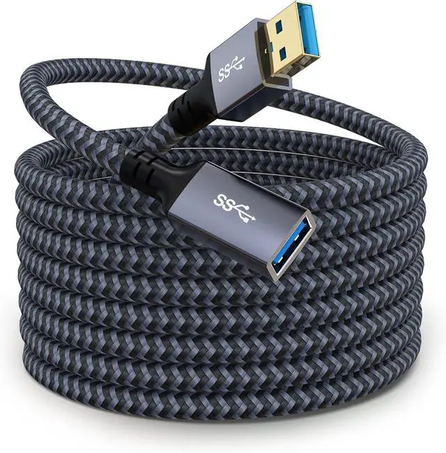 Alt view image 8 of 14 - USB 3.0 Extension Cable 20 FT Long Nylon Braided USB Male to Female Cable Heavy Duty USB Extender