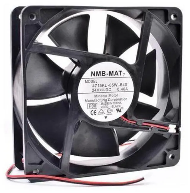 Alt view image 5 of 8 - 4715KL-05W-B40 12038 12cm 120mm 120x120x38mm DC24V 0.46A ABB inverter server cooling fan