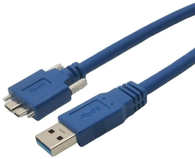 Alt view image 6 of 8 - USB 3.0 to Micro B/M with Dual Screw Locking Cable SuperSpeed Supported, USB3 Vision Camera Compatible 0.6m 1m 1.8m 3m (1.8m)