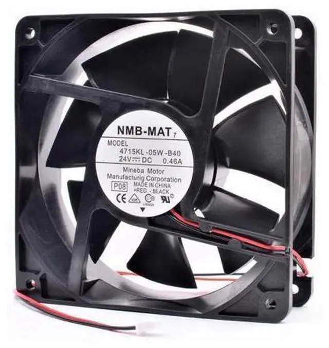 Alt view image 7 of 8 - 4715KL-05W-B40 12038 12cm 120mm 120x120x38mm DC24V 0.46A ABB inverter server cooling fan