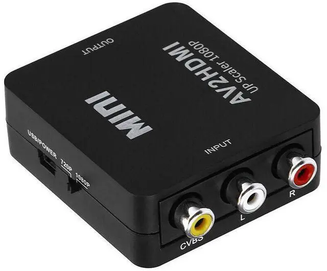 Alt view image 2 of 2 - RCA to HDMI Converter Composite AV CVBS Video Adapter 720p 1080p W ii NES SNES