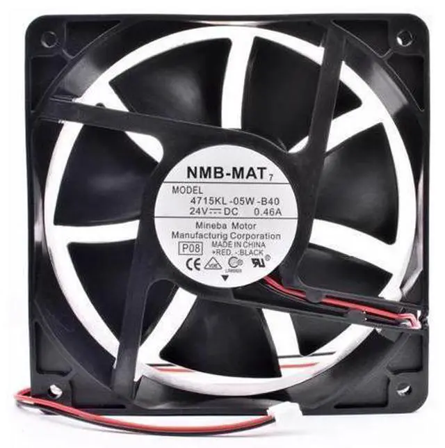Alt view image 8 of 8 - 4715KL-05W-B40 12038 12cm 120mm 120x120x38mm DC24V 0.46A ABB inverter server cooling fan