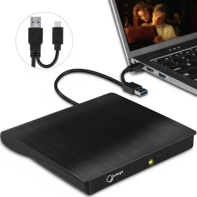 Alt view image 8 of 14 - External DVD Drive USB 3.0 TYPE C USB C Portable CD/DVD +/-RW Disk Drive External DVD Player for Laptop CD/DVD ROM Burner Reader Compatible with Desktop PC Windows Linux OS Apple Mac