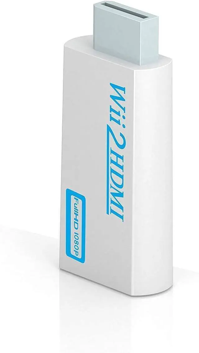 Alt view image 12 of 12 - Wii to HDMI Converter Adapter with Hdmi Cable Connect Wii Console to HDMI Display in 1080p Output Video with 3.5mm Audio Supports All Wii Display Modes White