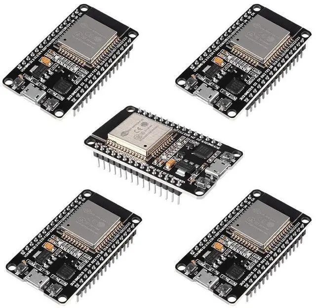 Alt view image 6 of 10 - 5PCS ESP32 ESP-32S WiFi Development Board NodeMCU ESP-WROOM-32 Microcontroller 2.4GHz Dual-Core WiFi Bluetooth Processor Integrated Chip CP2102