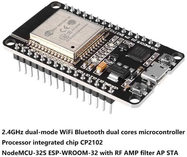 Alt view image 8 of 10 - 5PCS ESP32 ESP-32S WiFi Development Board NodeMCU ESP-WROOM-32 Microcontroller 2.4GHz Dual-Core WiFi Bluetooth Processor Integrated Chip CP2102