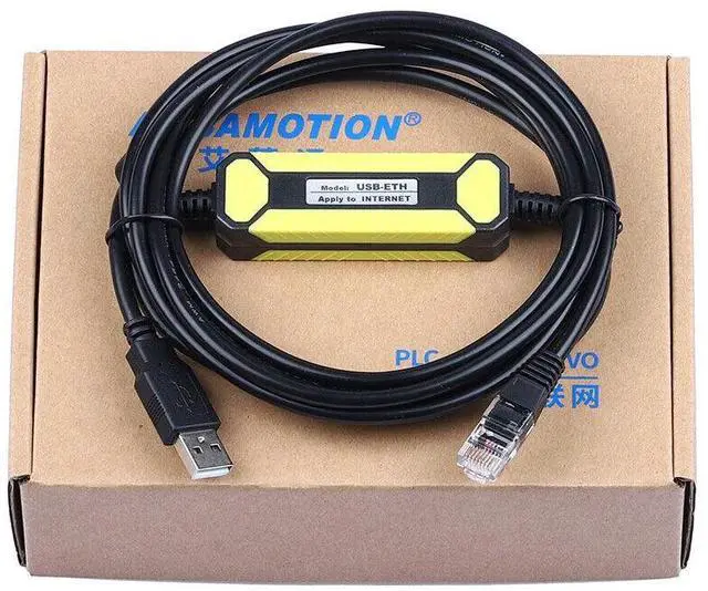 Alt view image 5 of 8 - For Siemens S7-200smart 1200 1500 Mitsubishi FX5U PLC programming cable USB-ETH