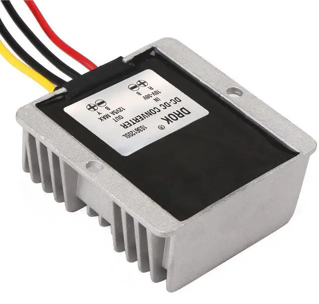 Alt view image 12 of 14 - DROK Waterproof 60W Automatic Step Up Down Voltage Regulator Stabilizer 10V-36V to 12V 5A Buck Boost Power Converter 12V Volts Regulator for Fan Motor