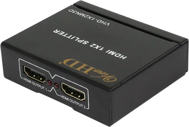 Alt view image 6 of 9 - 2 Port 1x2 Powered HDMI 1 in 2 Out Mini Splitter for 1080P & 3D | Model: VHD-1X2MN3D