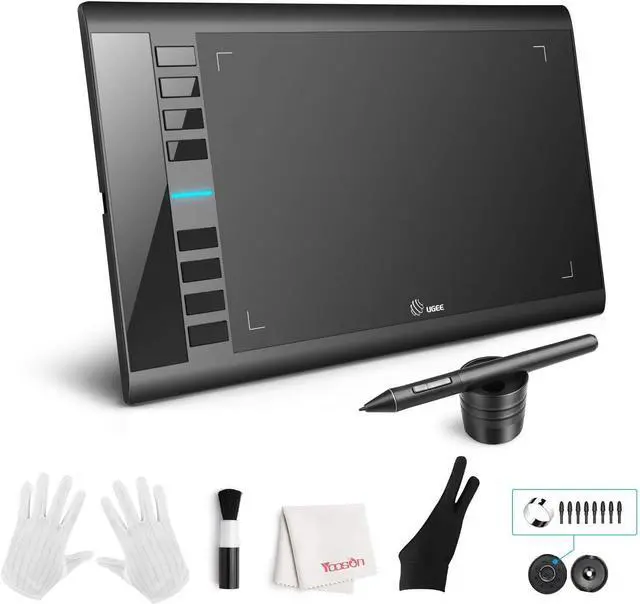 Alt view image 8 of 14 - UGEE M708 Drawing Tablet, Graphics Tablet with Pressure Pen Stylus, 8 Hotkeys, 10 * 6 inch Drawing Area, Art Tablet for Artist, Easy to Use, Drawing Pad for Win11/10/8/7, Mac OS, Chrome OS PC Laptop