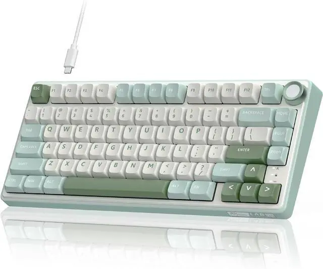 Alt view image 8 of 14 - RK ROYAL KLUDGE R75 Mechanical Keyboard Wired with Volume Knob, 75% Custom Gaming Keyboard Gasket Mount RGB Backlit with Software, MDA Profile, PBT Keycaps, Hot Swappable Linear Switch Creamy Sound