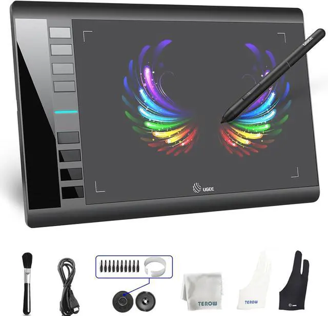 Alt view image 8 of 14 - Graphics Drawing Tablets, UGEE M708 10 x 6 inch Large Active Area Drawing Tablet with 8 Hot Keys 8192 Levels Pen Graphic Tablets for Computer Digital Art Creation Sketch for Windows Mac os and Linux
