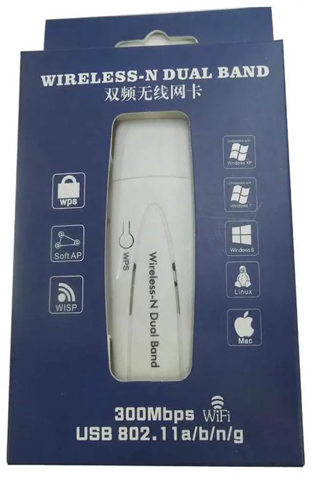 Alt view image 4 of 4 - band 300Mbps Wireless Lan Adapter Ralink RT3572 Dongle For Kali Linux 2019 and Samsung TV