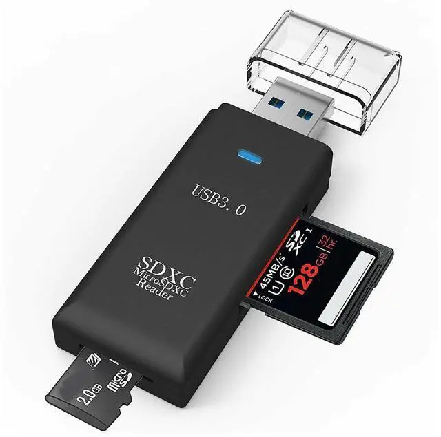 Alt view image 6 of 10 - 2 in 1 Memory Card Reader MINI USB 3.0 Micro SD/SDHC/SDXC TF T-Flash Card Reader Adapter for PC Laptop Computer