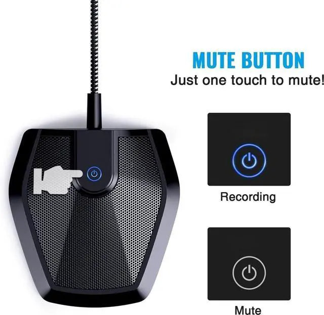 Alt view image 12 of 14 - Conference USB Microphone, Omnidirectional Condenser PC Mic for Video Conference, Recording, Skype, Online Class, Court Reporter, Plug & Play Compatible with Mac OS X Windows PC Compute, G11