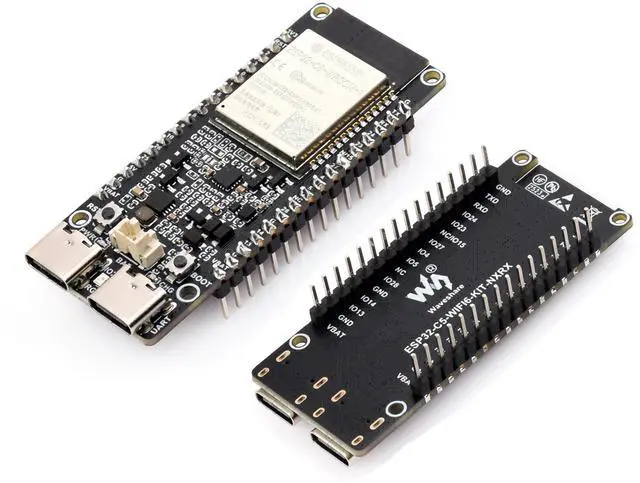 Alt view image 6 of 10 - ESP32-C5 Dual-Band Wi-Fi 6 Development Board (2.4GHz and 5GHz), 240MHz RISC-V Processor, ESP32-C5-WROOM-1 Series Module, Dual USB Type-C Ports, 16MB Flash and 8MB PSRAM, with Pre-Soldered Header