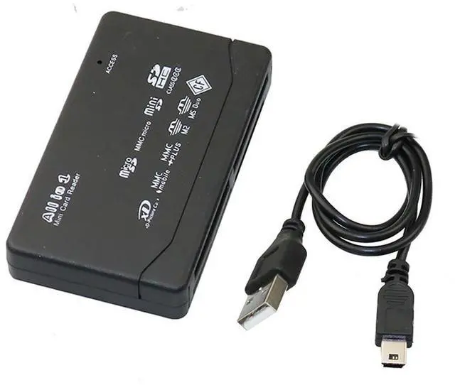 Alt view image 6 of 10 - In One Memory Card Reader USB External Cardreader SD SDHC Mini Micro M2 MMC XD CF Reader For MP3, Digital Camera