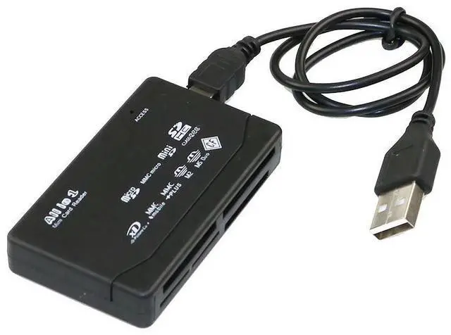 Alt view image 7 of 10 - In One Memory Card Reader USB External Cardreader SD SDHC Mini Micro M2 MMC XD CF Reader For MP3, Digital Camera
