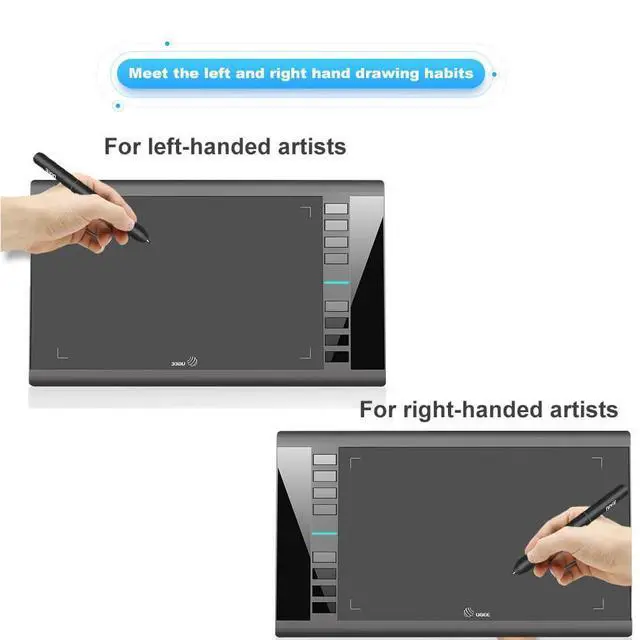 Alt view image 4 of 5 - UGEE Graphics Drawing Tablet, M708 V2 10x6 Inch Ultra Thin Large Graphics Drawing Tablets Art Pad with 8 Hot Keys 8192 Level Battery-Free Stylus for Win/Mac/Android, Creation Sketch, Online Teaching