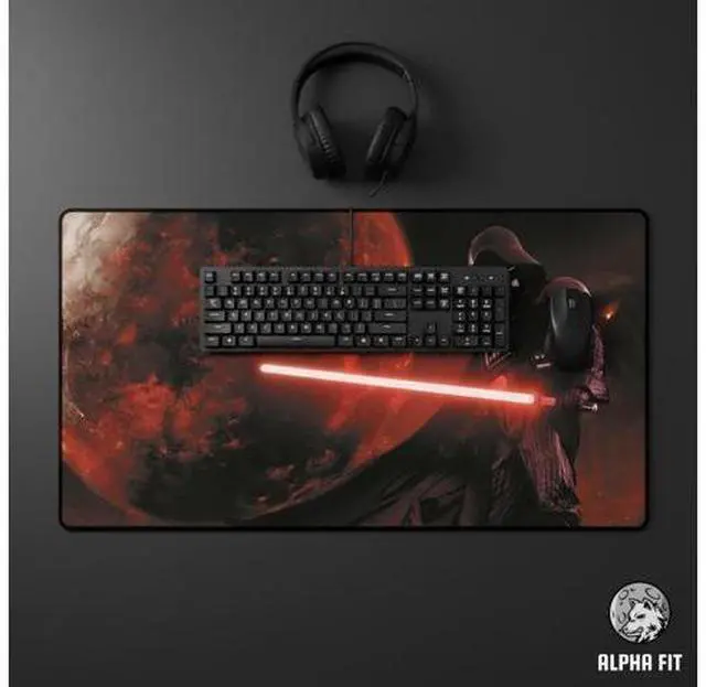 Alt view image 11 of 14 - Alpha Fit Starwar Gaming Mouse Pad XXL (31.5" x 11.8") - Star Wars Themed Large Mouse Pad - Extra Large Gaming Mouse Pads with Non-Slip Rubber Base & Stitched Edges for Sci-Fi Setup