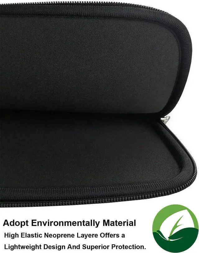 Alt view image 9 of 14 - Laptop Sleeve Case 15.6 Inch Resistant Neoprene Notebook Computer Pocket Case/Tablet Briefcase Carrying Bag Compatible Asus/Dell/Fujitsu/HP/Sony/Toshiba/Acer- (Black)
