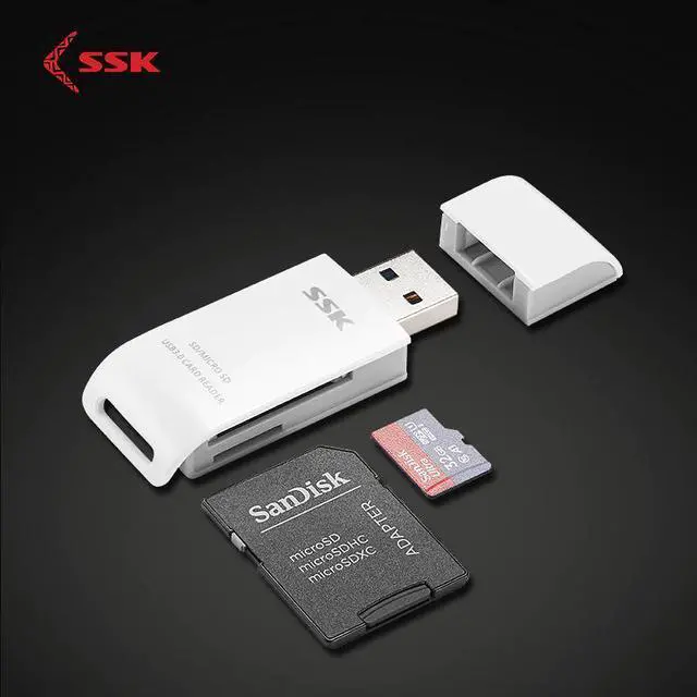 Alt view image 6 of 10 - Card Reader USB 3.0 to SD Micro SD SDXC TF Card Reader for Laptop Tablet Smart Memory Card Reader Adapter Blue White
