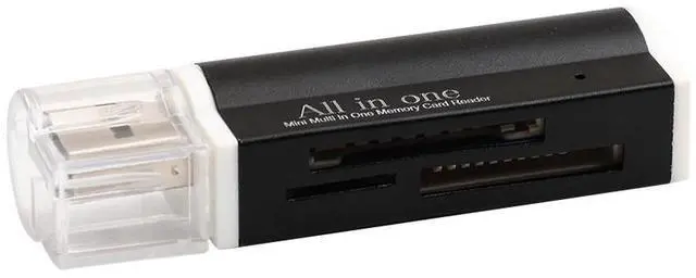 Alt view image 6 of 10 - USB Card Reader USB2.0 Mini Multi In One Memory Card Reader for TF Card Recorder Phone Storage Card Rotatable Card Reader