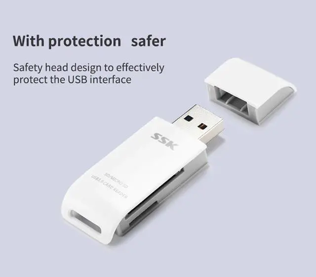Alt view image 8 of 10 - Card Reader USB 3.0 to SD Micro SD SDXC TF Card Reader for Laptop Tablet Smart Memory Card Reader Adapter Blue White