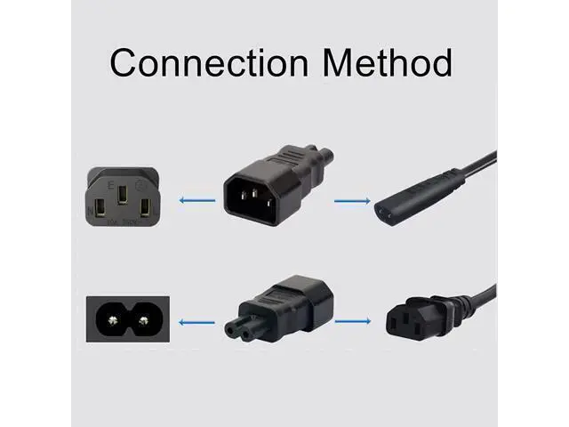 Alt view image 8 of 8 - IEC320 Power Converter Adaptor Universal IEC Socket Power Adapter for Computer TV PDU UPS Power Cord (C14 to C7)