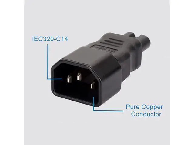 Alt view image 6 of 8 - IEC320 Power Converter Adaptor Universal IEC Socket Power Adapter for Computer TV PDU UPS Power Cord (C14 to C7)