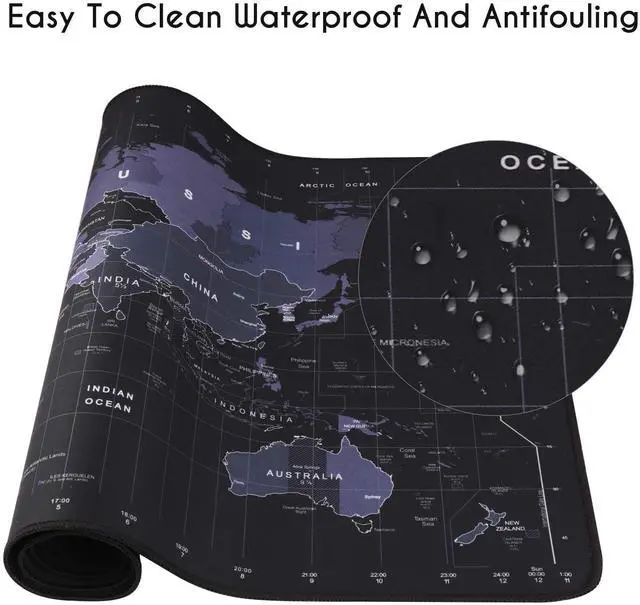 Alt view image 12 of 14 - KINPLE XXL Extended Large Gaming Mouse Pad Non-Slip Water-Resistant Rubber Cloth Computer Game Mouse Mat(35.4×15.75×0.1 inch) (35.4×15.75inch(U6))
