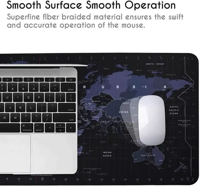 Alt view image 13 of 14 - KINPLE XXL Extended Large Gaming Mouse Pad Non-Slip Water-Resistant Rubber Cloth Computer Game Mouse Mat(35.4×15.75×0.1 inch) (35.4×15.75inch(U6))