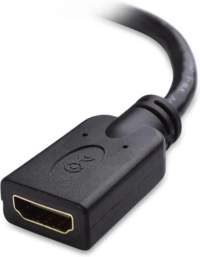 Alt view image 12 of 14 - 2-Pack Mini HDMI to HDMI Adapter (HDMI to Mini HDMI Adapter) 6 Inches with 4K and HDR Support for Raspberry Pi Zero and More