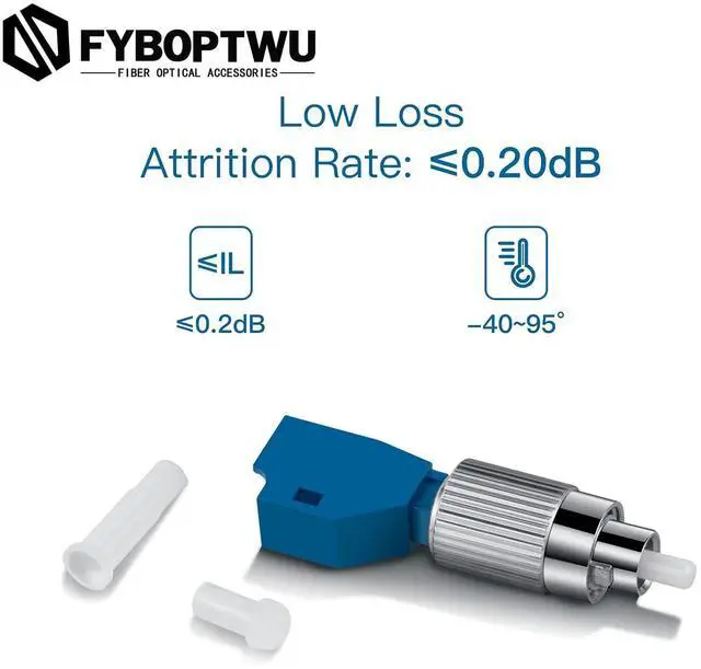 Alt view image 9 of 10 - fyboptwu - 9 pcs Visual Fault Locator Adapter FC Male to LC Female Adapter Optic Fiber Convertor Single Mode 9/125um Hybrid Optical Adapter Adapter Fiber Optical UPC Adapter Coupler