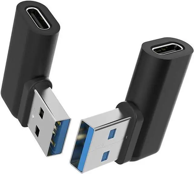 Alt view image 8 of 14 - USB C Female to USB A Male Adapter Right Angle USB C to USB 3.0 Adapter 90 Degree USB C to USB Adapter USB Type C to USB Coverter Sync & Charging Adapter for USB C Cable Hubs 2Pack
