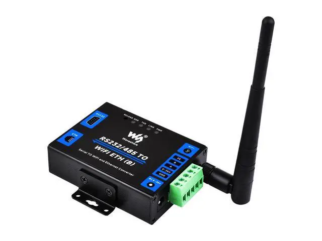 Alt view image 6 of 10 - Waveshare Industrial Grade Serial Server RS232/RS485 to WiFi and Ethernet, Ethernet to WiFi Converter with Metal Case, Modbus Gateway/MQTT Gateway, Support Wail-Mount and Rail-Mount DC 6~36V
