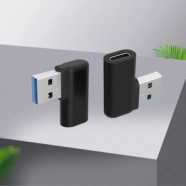 Alt view image 14 of 14 - USB C Female to USB A Male Adapter Right Angle USB C to USB 3.0 Adapter 90 Degree USB C to USB Adapter USB Type C to USB Coverter Sync & Charging Adapter for USB C Cable Hubs 2Pack