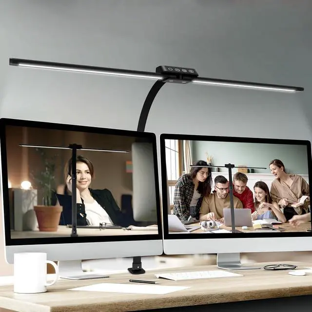 Alt view image 9 of 15 - Desk Lamp with Clamp for Home Office - Eye-Caring Office Computer Led Desk Light with Flexible Gooseneck, 22W Bright Architect Study Clip Lamp for Desk Adjustable Task Lighting Stepless Dimming