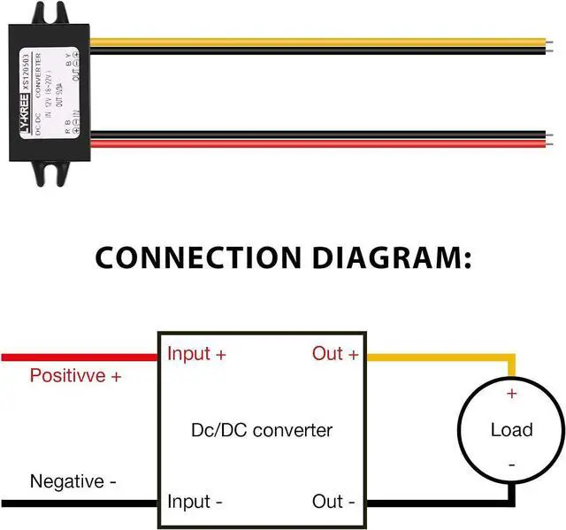 Alt view image 12 of 14 - Direct Current Converter 12V to 5V 3A 15W Buck Converter Module, Direct Current to Direct Current Reduced Voltage Regulator Car Power Converter Output Power Adapter, Wire Interface (3 Pieces)