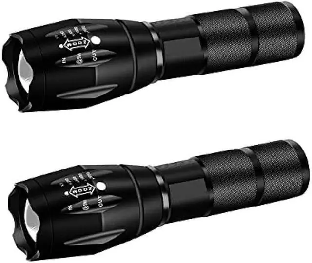 Alt view image 6 of 10 - Military Grade Flashlight 3000 Lumen 5 Modes Water Resistant LED Tactical Torch Flash Light, 2 Pack