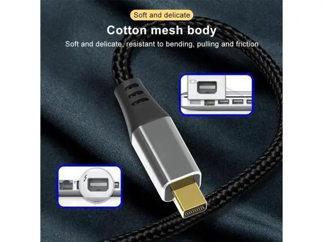 Alt view image 7 of 12 - Mini DisplayPort 1.4 Source to HDMI 2.0 Display 8K 60hz UHD 4K MINI-DP to HDMI Male Monitor Cable